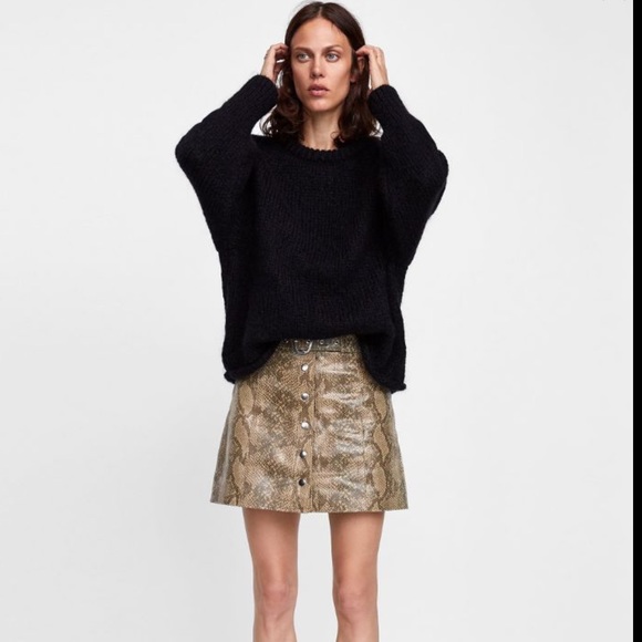 Zara faux snake skin skirt - Picture 1 of 3